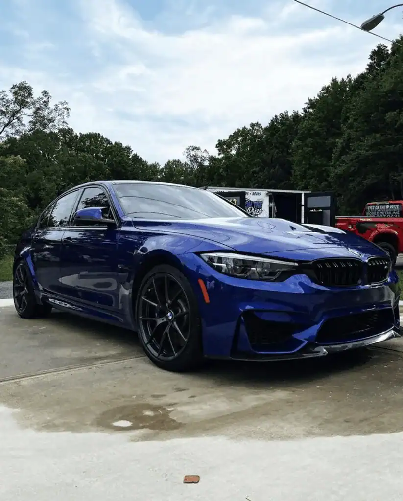 Glossy vehicle finish after exterior detailing service in Huntersville NC