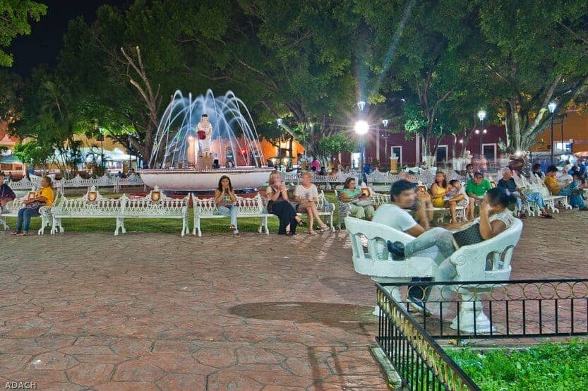 Plaza Principal by Night in Valladolid, Mexico Plaza Principal by Night in Valladolid, Mexico