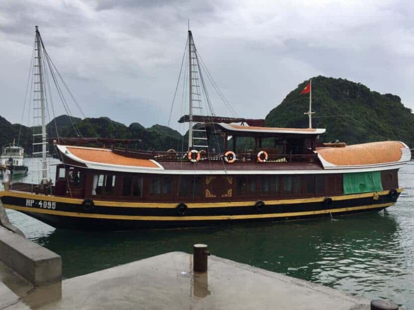 Dai Doung Cat Ba Ventures Traditional Vietnamese Junk in Ben Beo Port, Cat Ba Island Vietnam Dai Doung Cat Ba Ventures Traditional Vietnamese Junk in Ben Beo Port, Cat Ba Island Vietnam