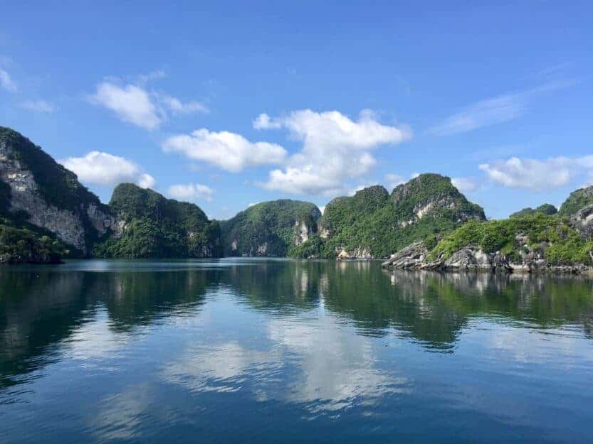 Spectacular Limestone Karst Scenery in Bai Tu Long Bay, Vietnam Spectacular Limestone Karst Scenery in Bai Tu Long Bay, Vietnam