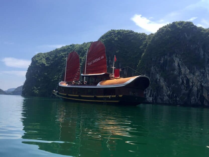 Cat Ba Ventures Traditional Vietnamese Junk, in Ha Long Bay, Vietnam Cat Ba Ventures Traditional Vietnamese Junk, in Ha Long Bay, Vietnam