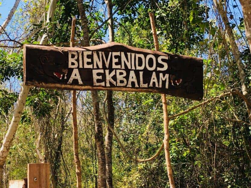 Ek Balam Sign near Valladolid in Mexico Ek Balam Sign near Valladolid in Mexico