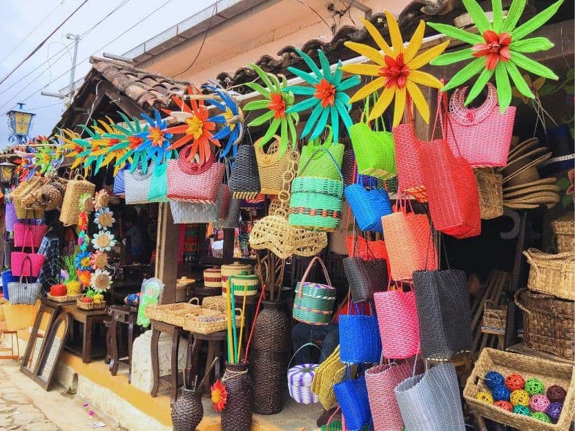 Colourful artisan shop in Ataco on the Ruta de las Flores in El Salvador