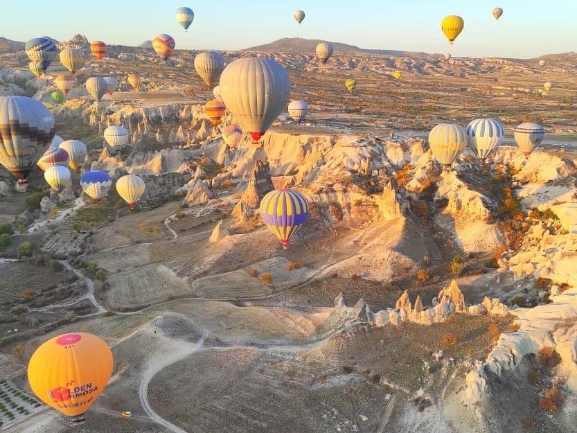 Cappadocia Hot Air Balloons Hot air balloons floating amongst the fairy chimneys in Cappadocia
