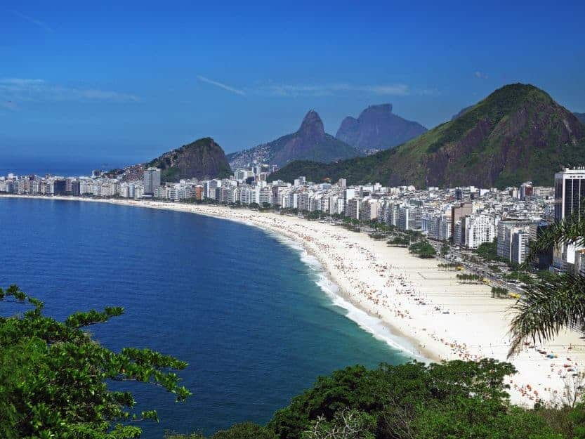 Copacabana beach in Brazil Copacabana beach in Brazil with beautoful white sand.