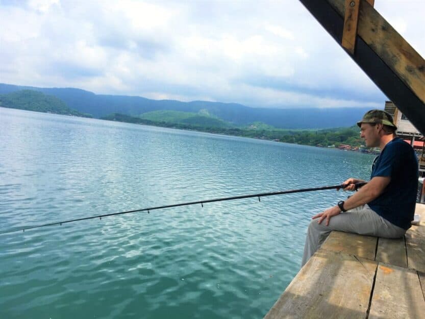 Fishing in Lago de Coatepeque Fishing in Lago de Coatepeque