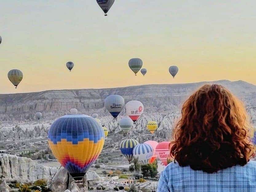 Cappadocia hot air balloons at sunrise watching sunrise hot air balloons in Cappadocia
