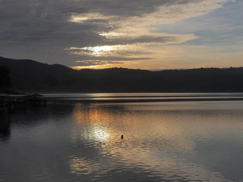 Sunset on Lake Coatepeque in El Salvador Sunset on Lake Coatepeque in El Salvador