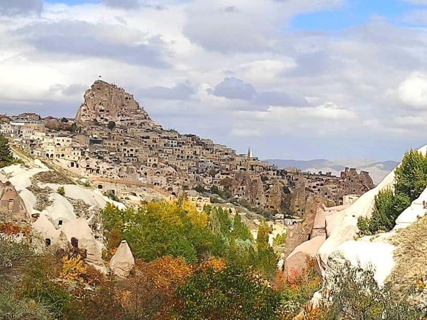 Ushuair Castle, Cappadocia View of Ushuair Castle from Pigeon Valley, Cappadocia