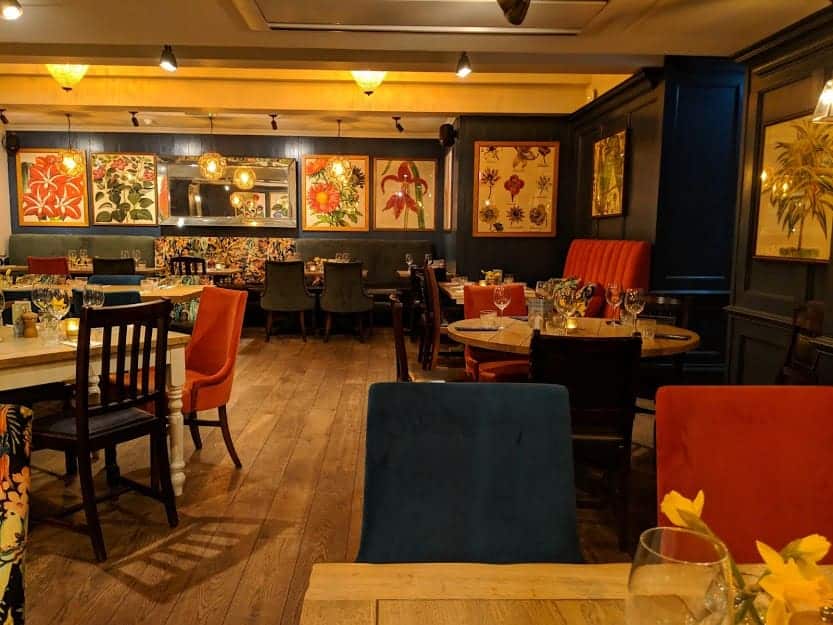 A dining room table in a restaurant