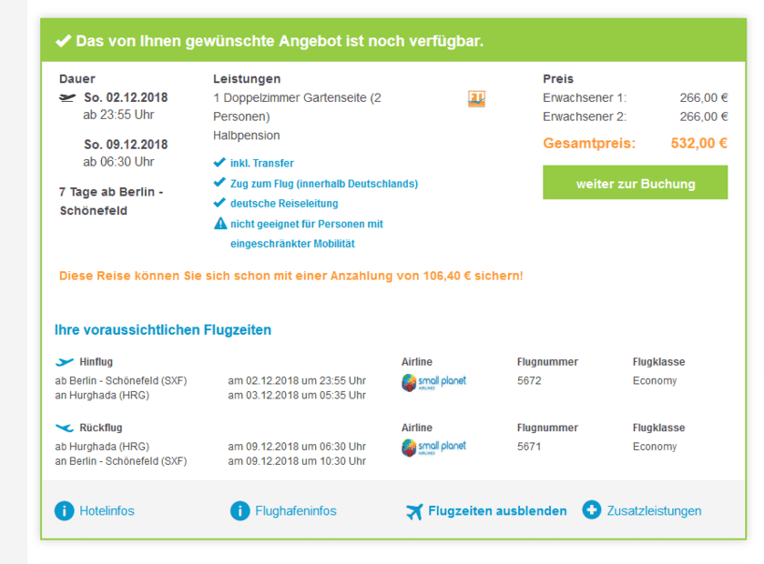 Super Frühbucher Rabatt bis zu 60% sparen mit FTI 2 Reise billig 7 Tage mit Halbpension ab bis 73% Rabatt