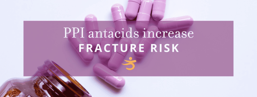 Fracture risk increased by PPI antacids