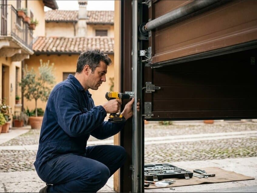 Fabbro ripara porta basculanta e serranda a Verona