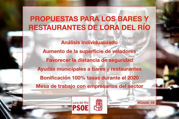 Lora del Río - LoradelRio.NeT - El PSOE de Lora del Río presenta medidas de apoyo a la hostelería y con el mercadillo municipal hosteleriapsoe