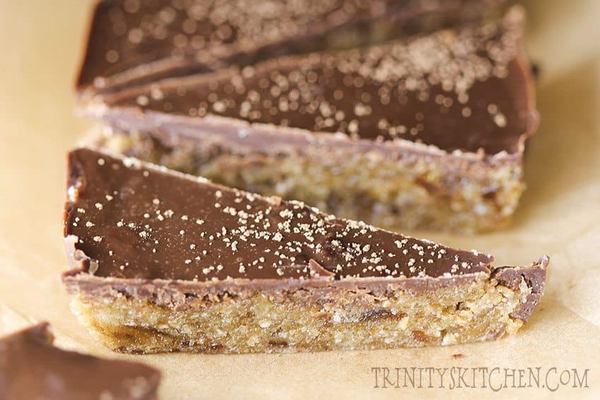 Chocolate covered halva bars indulgent but healthy! Kind Earth