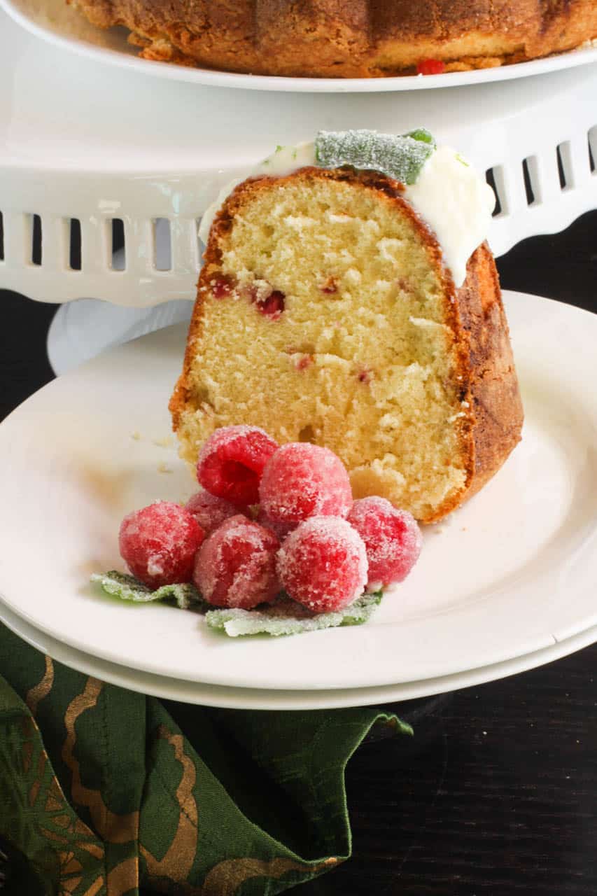 Raspberry Mojito Bundt Cake