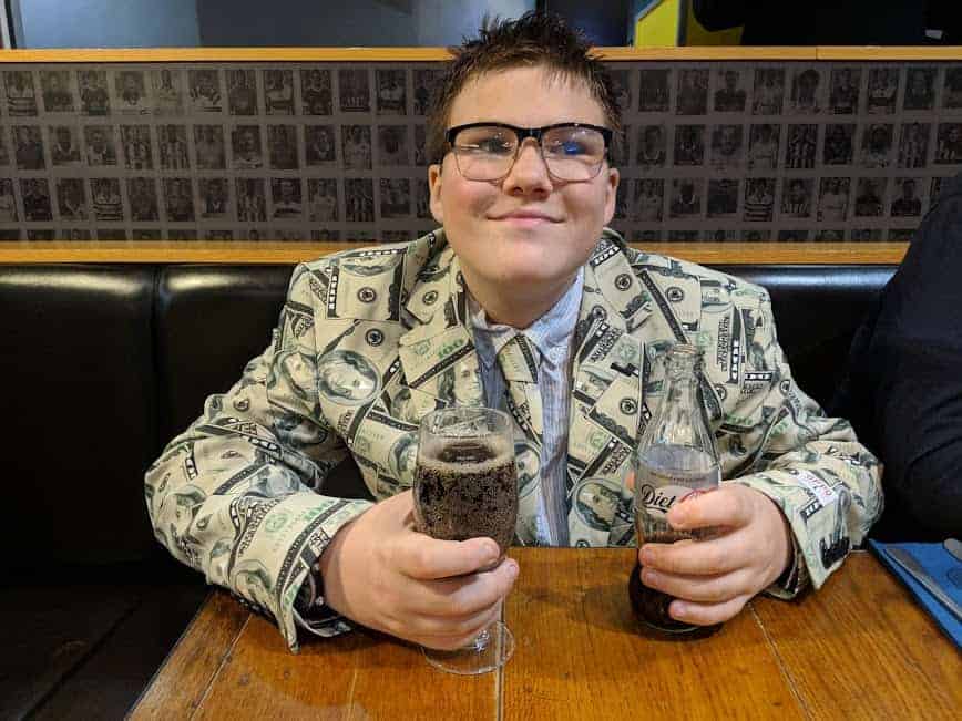 Ben drinking diet coke