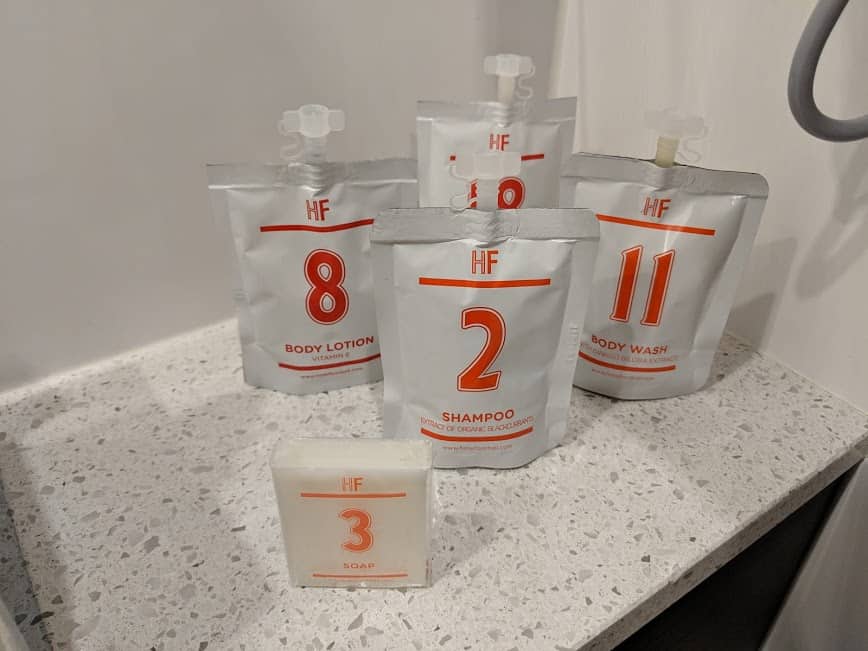 hotel football toiletries
