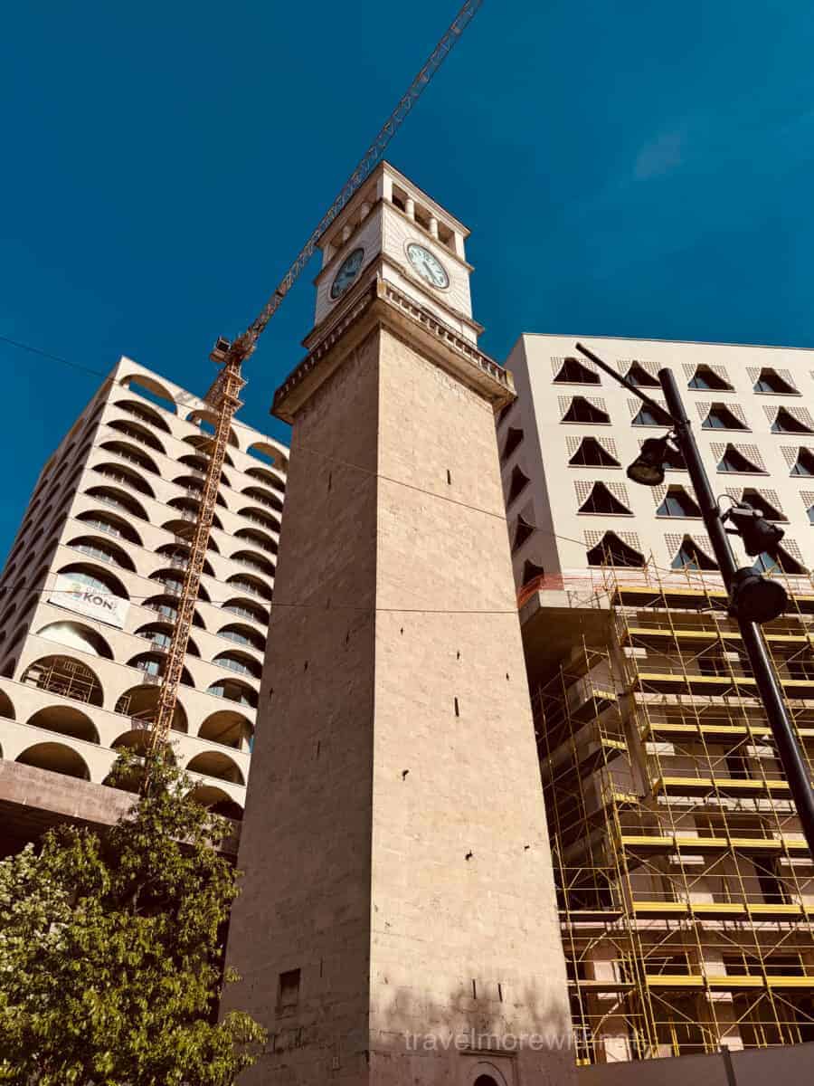 Your walking tour of Tirana starts at Skanderbeg Square, where you'll see the tall Clock Tower of Tirana.