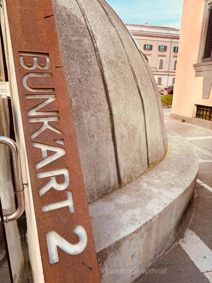 The domed concrete exterior of the Bunk'Art2 museum in Tirana. Take time to explore inside during your Tirana walking tour.
