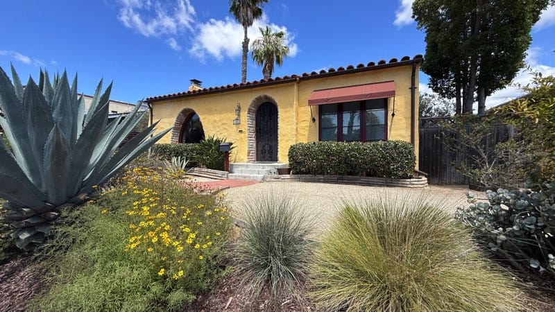 North Park San Diego home near Morley Field with Spanish-style architecture and drought-tolerant front yard landscaping