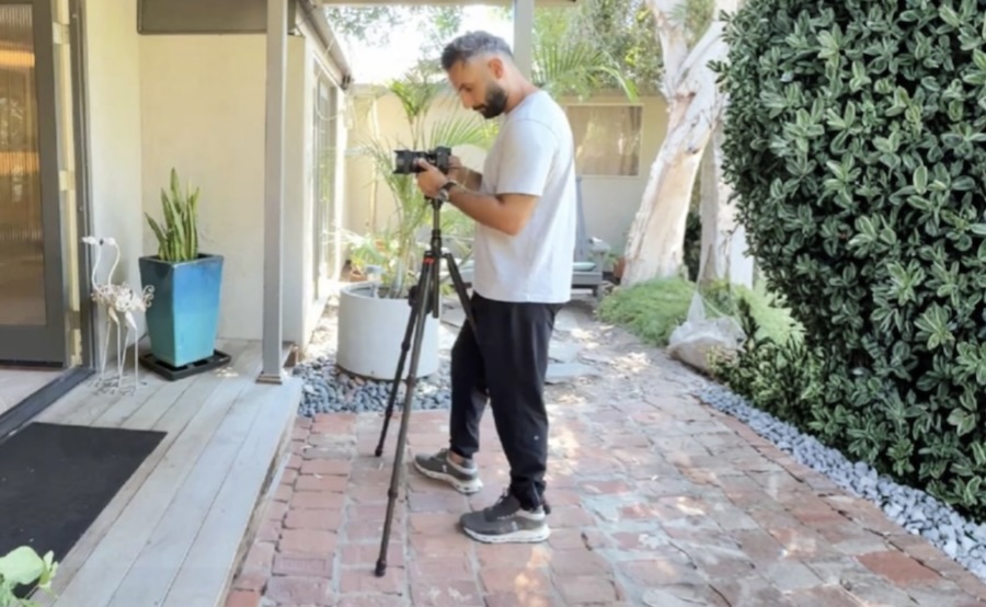 Professional photographer shooting a new listing for sale in North Park San Diego