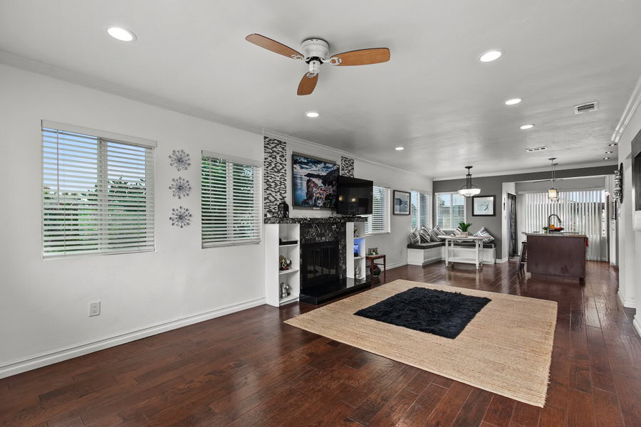 2632 Boundary St - Open Layout of the Living Room, Dining Area and the Kitchen