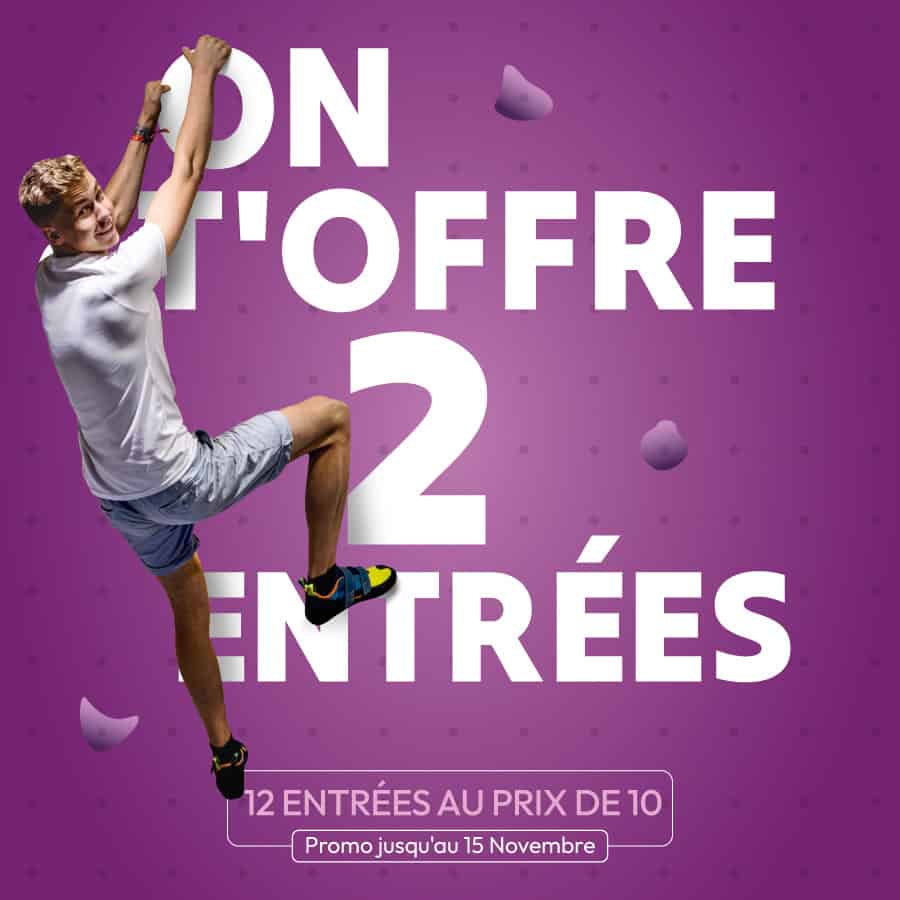Climb Up : 12 entrées au prix de 10 jusqu'au 15 novembre 2026