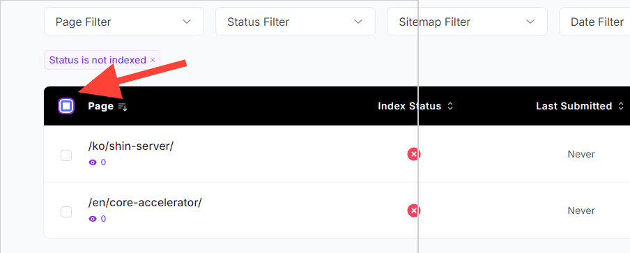 ブログ記事のインデックス登録を瞬時に!URL Monitorの使い方・機能を解説!ブロガー必須の"裏技"ツール 一括選択をする