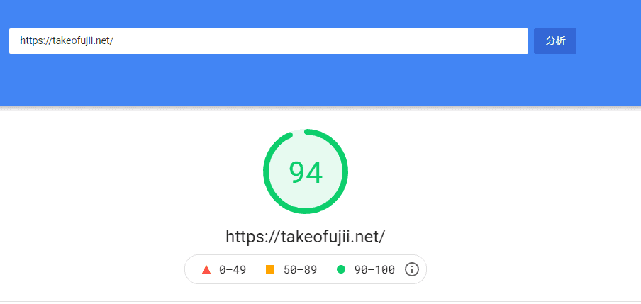 【2024年】WordPressの表示速度を劇的に改善!具体的な「画像圧縮」の方法 GoogleSpeedInsightsのディスプレイ速度の計測
