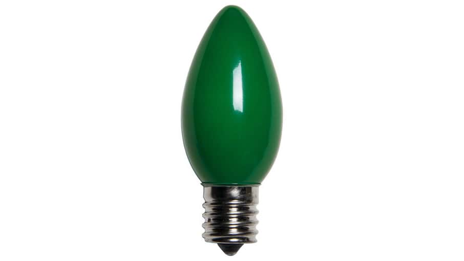 C9 Incandescent Opaque Green Replacement Bulb