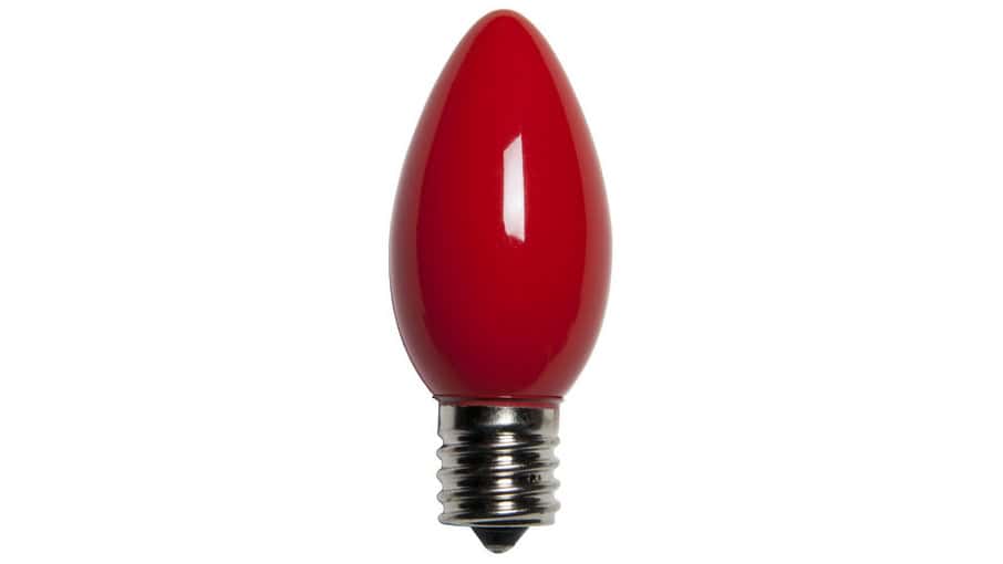 C9 Incandescent Opaque Red Replacement Bulb