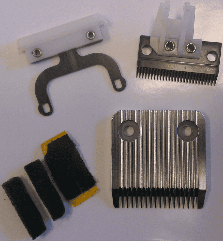 Kappersmachine onderdelen en kammen, scheerblad en ontluchter voor dieren.