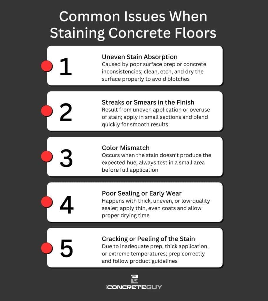 Common Issues When Staining Concrete Floors