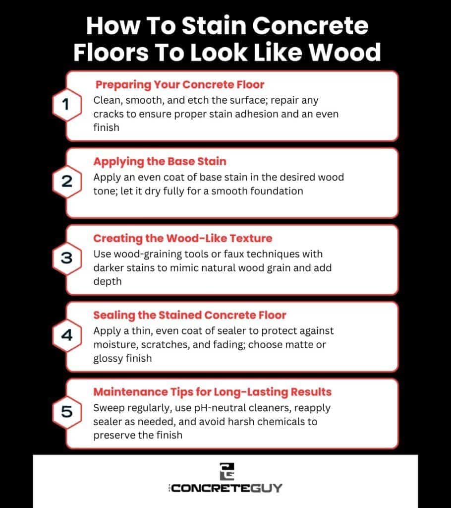 How To Stain Concrete Floors To Look Like Wood