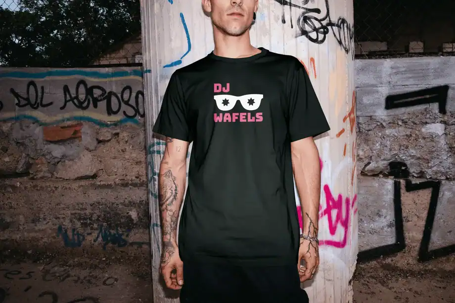 DJ Wafels / T-Shirt Black - Large (L)
