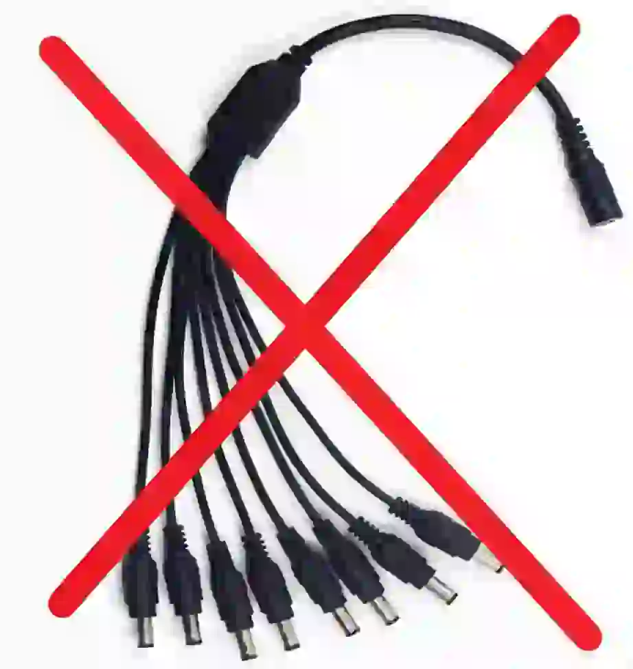 Pulpo alimentación cámaras de seguridad