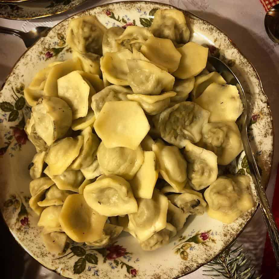 Polish uszka dumplings.