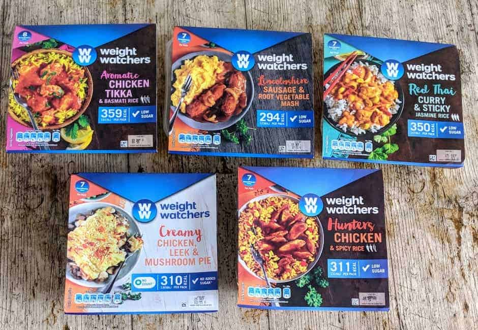 5 boxed weight watchers microwave meals
