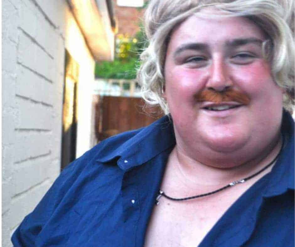 a picture of aaron before his weight loss journey.
