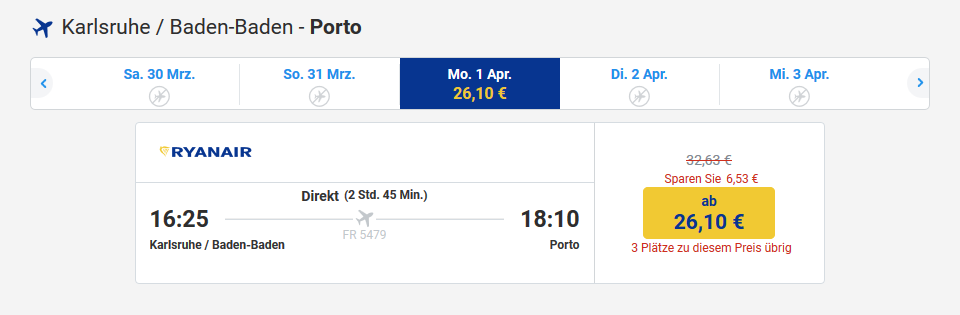 Screenshot Ryanair Porto in Portugal Urlaub machen Flüge ab 26,10€ Reisedeals & mehr Screenshot Ryanair Porto in Portugal Urlaub machen Flüge ab 26,10€ Reisedeals & mehr