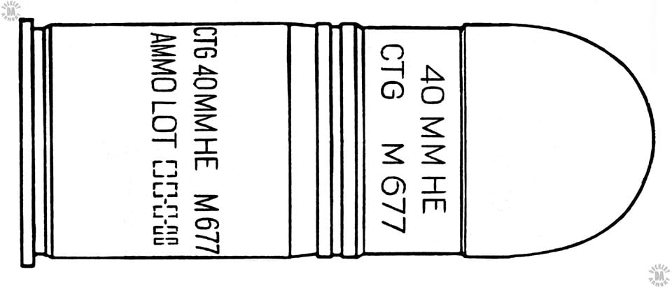 <h1>40x53mm M677 High Explosive - Tracer</h1> 1