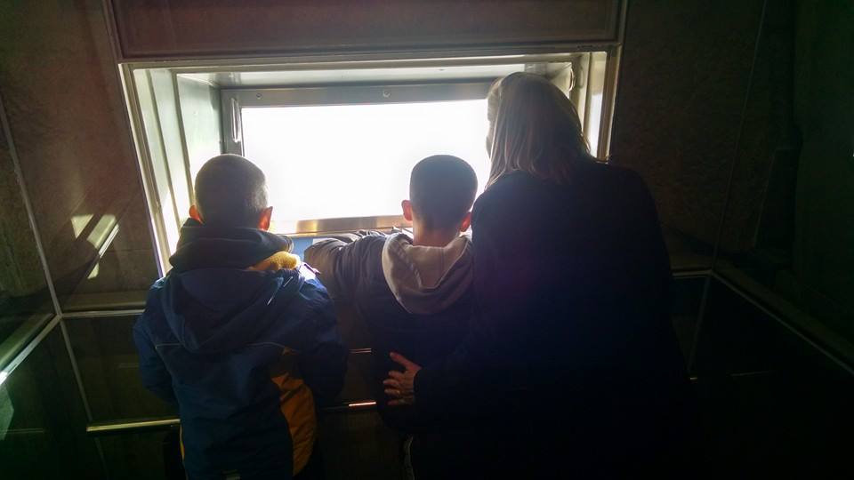 Here we are at the top of the Washington Monument. Make a reservation!