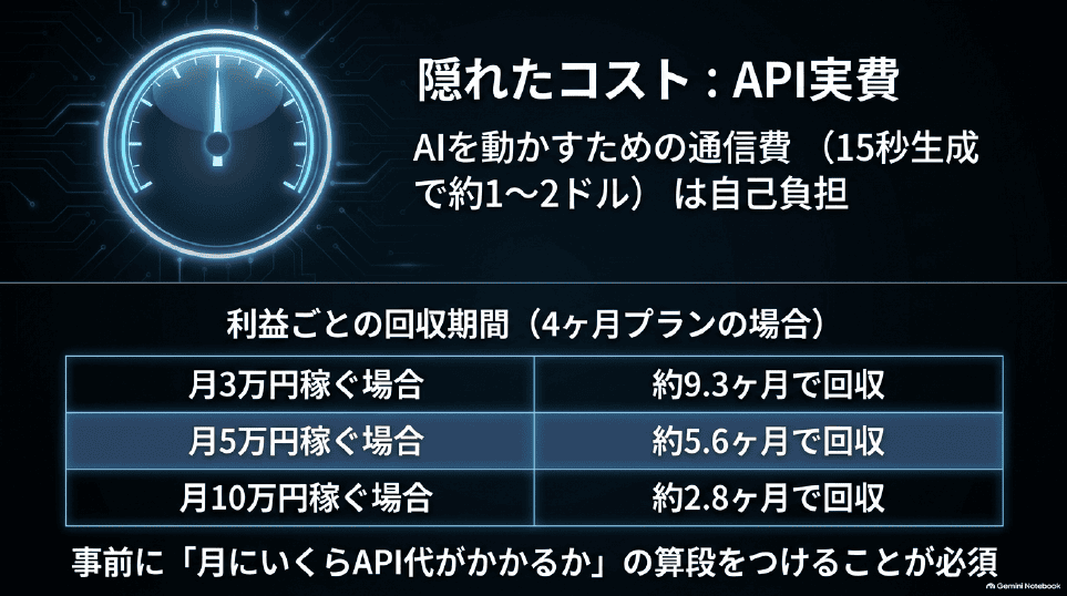 MiniMaxのAPI費用目安と4ヶ月プラン278,000円を回収する利益別の期間