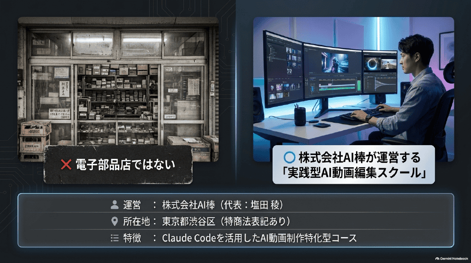 大阪の電子部品店デジットと、株式会社AI棒が運営するAI動画スクールdegitの違い