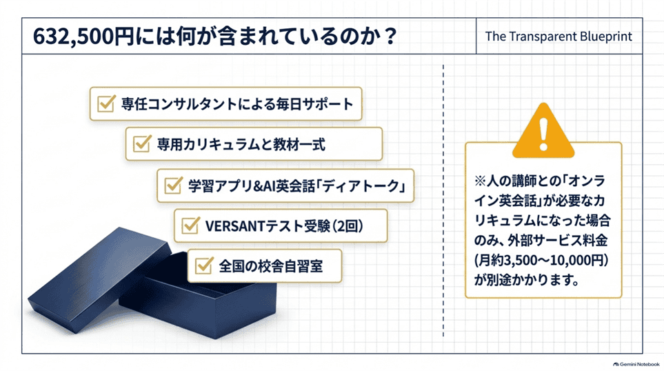 プログリット3ヶ月料金に含まれるサポート・教材・アプリと別料金のオンライン英会話