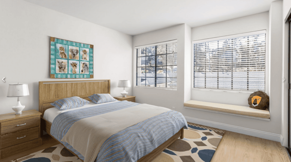 1950 Upas St Unit 308 - Virtually Staged Bedroom Area with Reading Nook