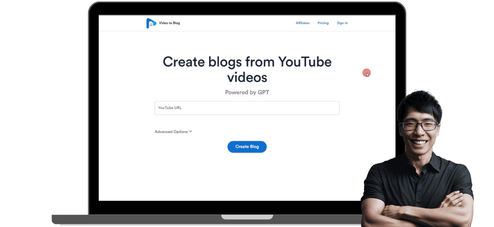 VideoToBlogの使い方:YouTube動画からブログ記事を作るAIツール VideoToBlogとは?レビュー記事