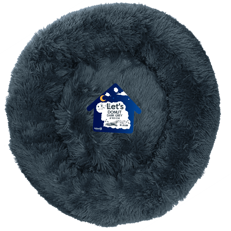 Donskleurig, comfortabel dierenmandje in donkergrijs voor katten en kleine honden. Perfect voor knusse slaapplaatsen.