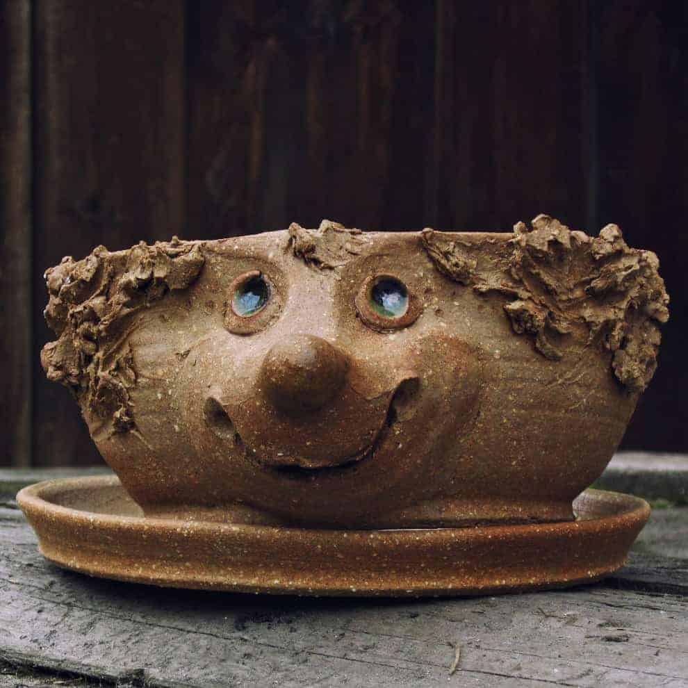 Keramický květináč ježek